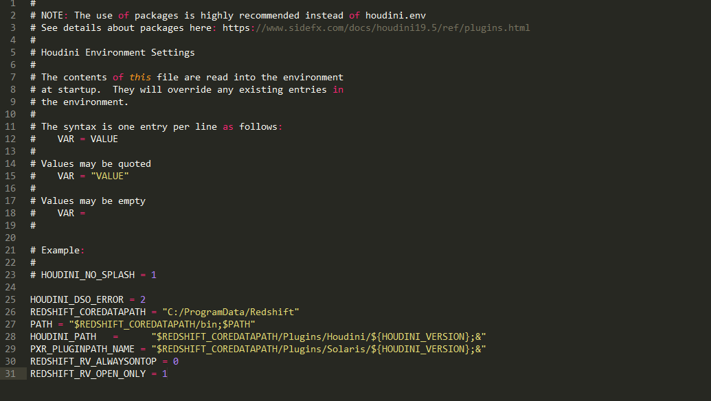 Houdini中使用Redshift